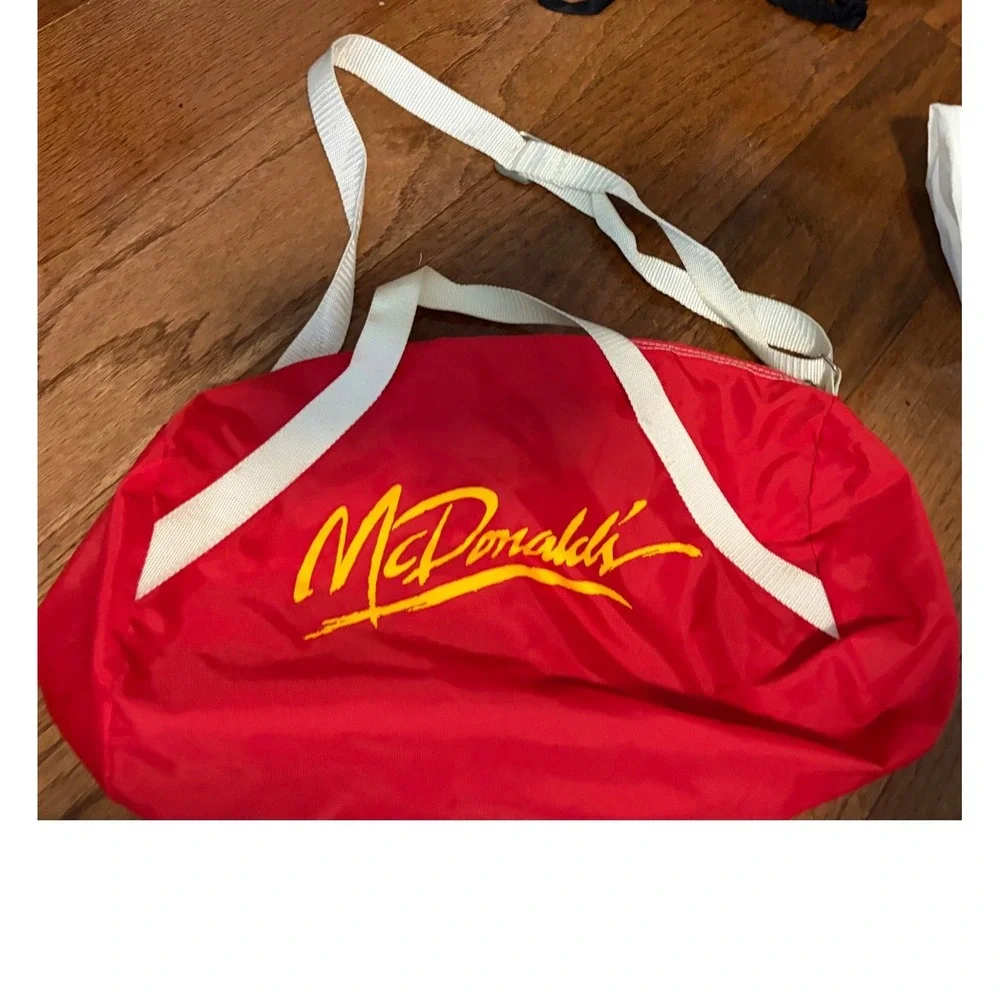 McDonalds Duffle Bag Vintage Retro Red Yellow Graphic Logo Gym Travel